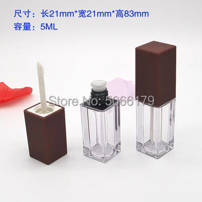 5 мл желтый косметический пузырек квадратный блеск для губ Губная помада Contaienr