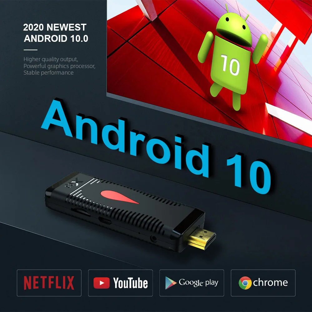 X96 ТВ коробка 4K палка для Android 10 0 Wi Fi Дисплей H.265 Google плеер приемник ключа Медиа