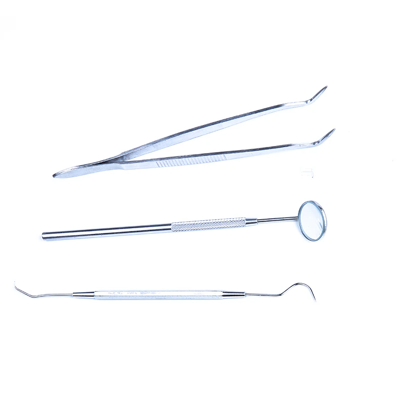 3Pcs/Set New Hygiene Picks Scaler Mirror Oral Care Explorer Probe Stainless Steel Dental Dentist Teeth Clean Tool Set Kit | Красота и