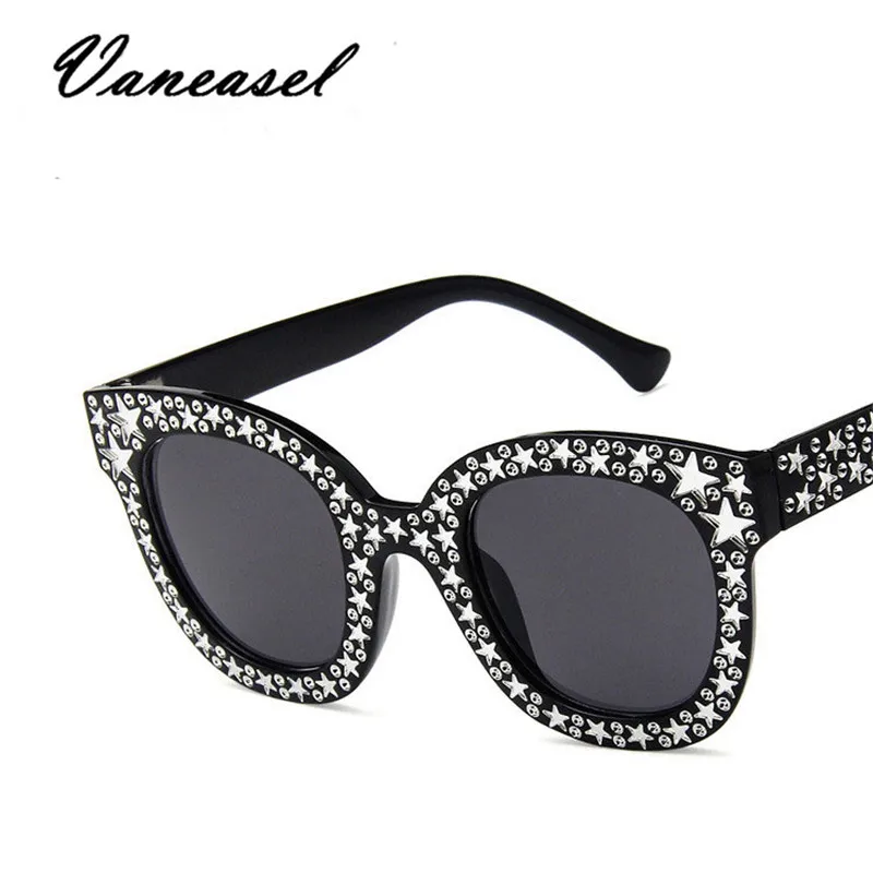 VANEASEL брендовые роскошные кристаллы алмаза Квадратные Солнцезащитные очки для