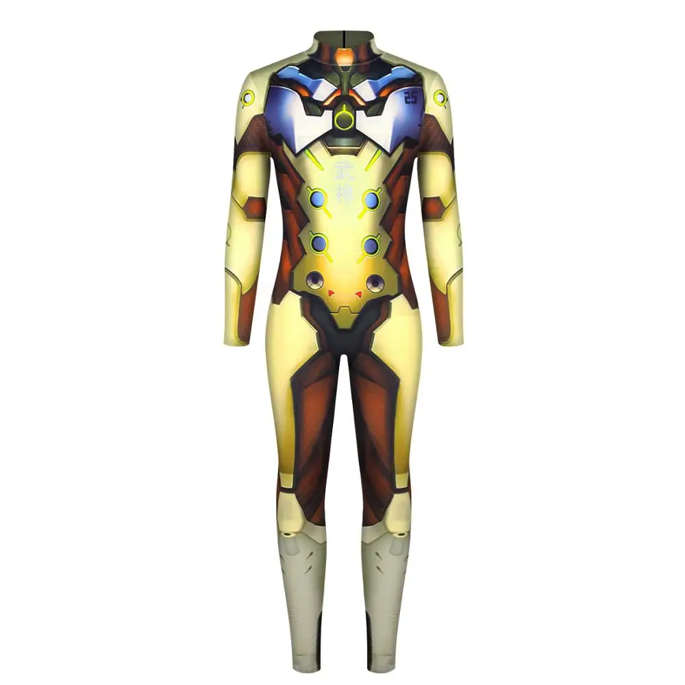 1 Adult Men Overwatch Cosplay Costume Suit Zentai Bodysuit Full Body Jumpsuit Halloween Party Cosplay Game Costume - Цвет: 1
