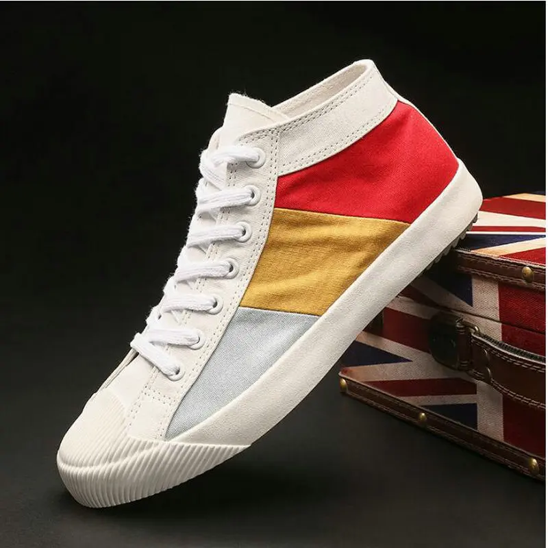 Мужские туфли на шнуровке повседневная обувь плоская подошва дышащие высокие