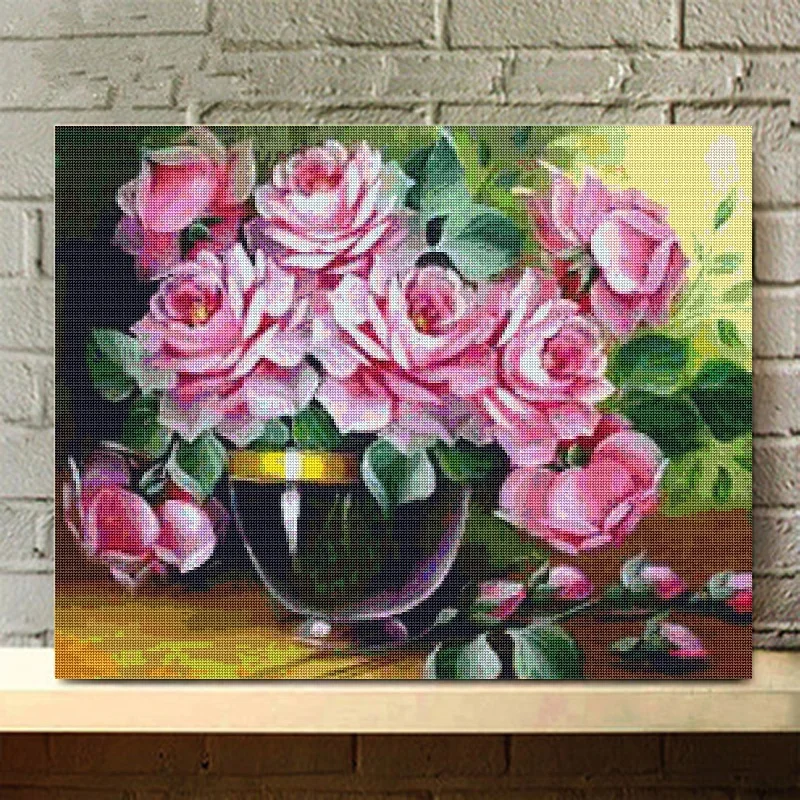 

Flowers 5D 100% Full Painting Painting Embroidery Picture Picture full Rhinestone Wall Decorations Gift