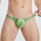 Мужские сетчатые стринги, мужское нижнее белье, бикини с выпуклым мешочком, стринги, мужское нижнее белье