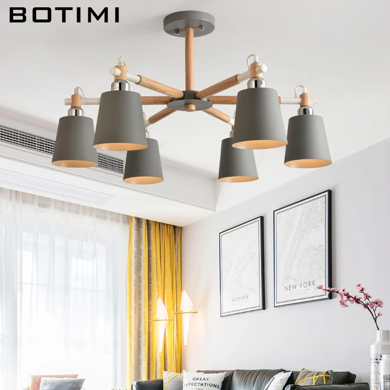 Современный светодиодный светильник BOTIMI для гостиной E27 потолочные светильники
