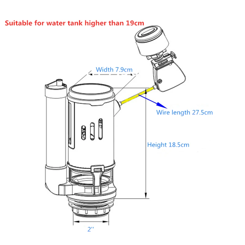 Сливной клапан для туалета боковой пресс сливной регулируемый проводом