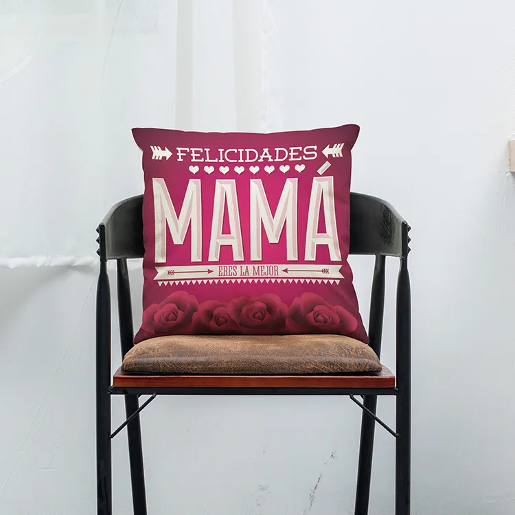 

New Listing Mother's Day Blessing Cotton and Linen Pillow Case Car Pillow Mother's Day Gift Customization