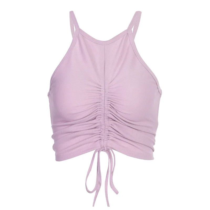 

French Condole Strapless Draw String Vest With The New Spring/Summer 2021 Super Careful Machine Brief Paragraph Show Thin Coat