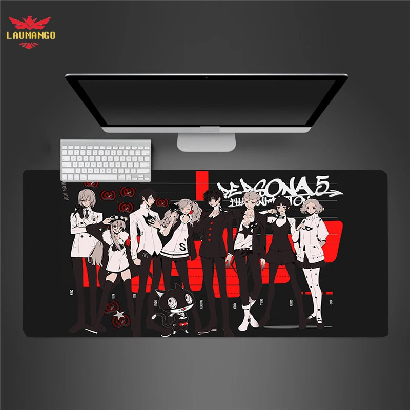 

Mouse Pad Gamer Anime P5 Gaming Mousepad xxl Kawaii Gaming Accessories Anime Big Mouse Pad Keyboard Desk Pad Mat 40x90