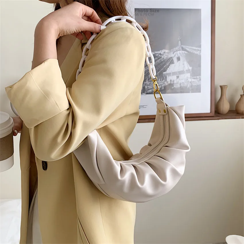 

New Thick Chain Design PU Leather Crossbody Bags For Women 2020 Small Messenger Shoulder Bag Female Personality Hand Bag