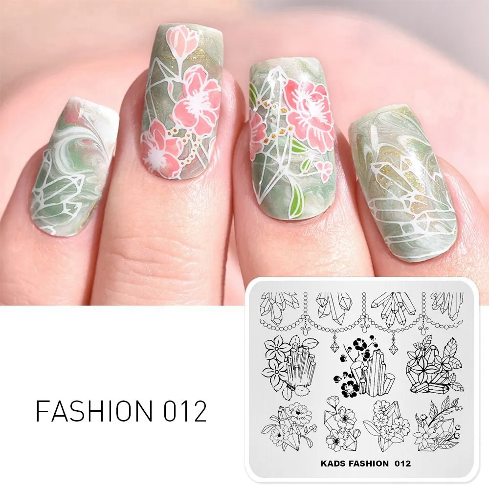 Fashion 012 Нейл-арт шаблоны для стемпинга для нейл-арта 36 дизайнов цветок бабочка геометрическое изображение штамп Шаблон трафарет Инструменты для маникюра - Цвет: Fashion 012