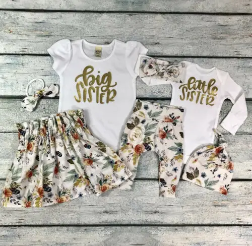 Big/Little Sister Match Set Baby Girl Tops Romper Pants Skirts Outfit Clothes UK | Детская одежда и обувь