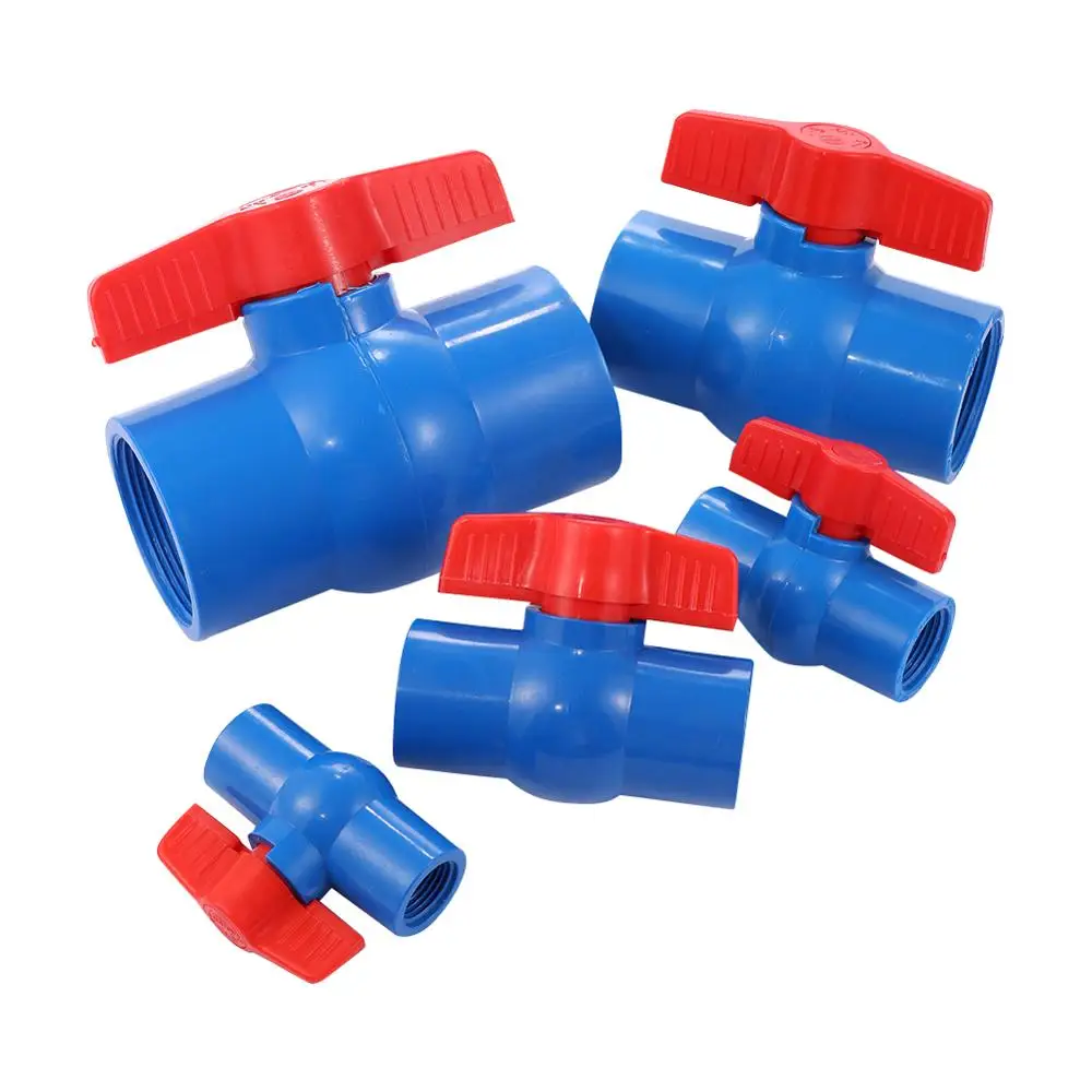 

Синяя Женская резьба ПВХ шаровой клапан 1/2 "~ 2" резьба садовый шланг для орошения соединители для водопроводных труб адаптер для аквариума