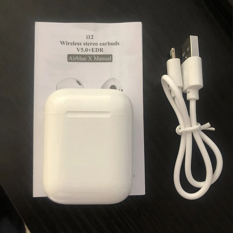 No packaging i12 TWS сенсорный ключ мини беспроводные наушники Bluetooth 5,0 гарнитура для Android xiaomi Iphone PK i20 i30 i60 i80 tws - Цвет: No packaging