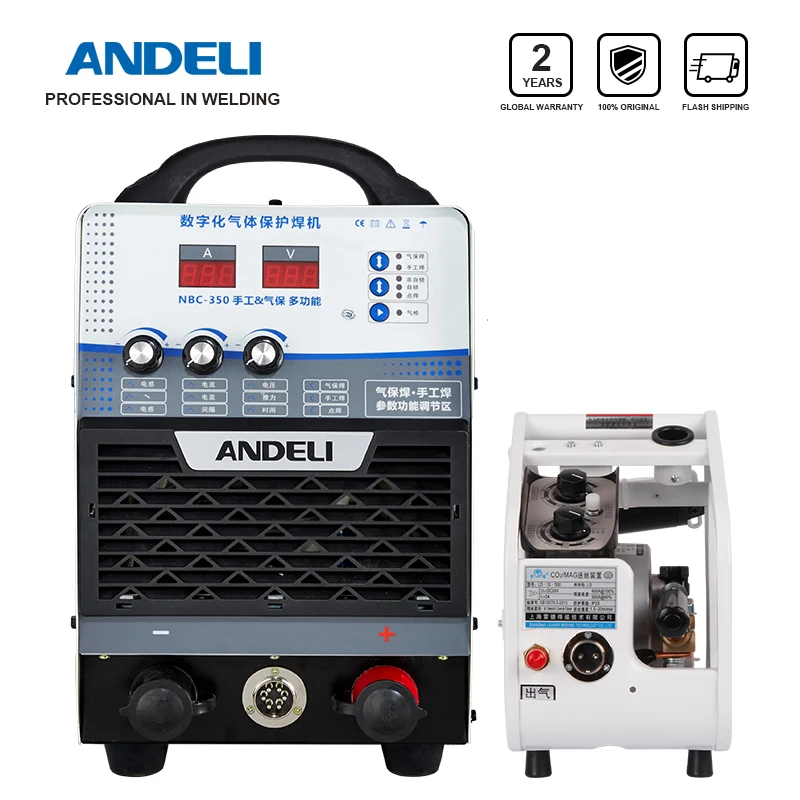 ANDELI цифровой промышленности двойной модуль СВАРОЧНЫЙ АППАРАТ IGBT MIG сварочный аппарат MIG-350F 380V типа для сварки MIG/ММА 2 в 1 сварочный аппарат