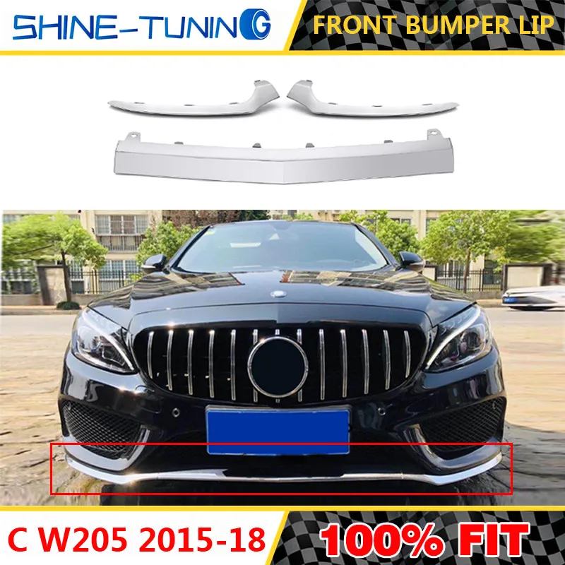 Накладка на бампер с нижней кромкой для Mercedes C W205 C300 C400 C63 A2058851374 A2058851474