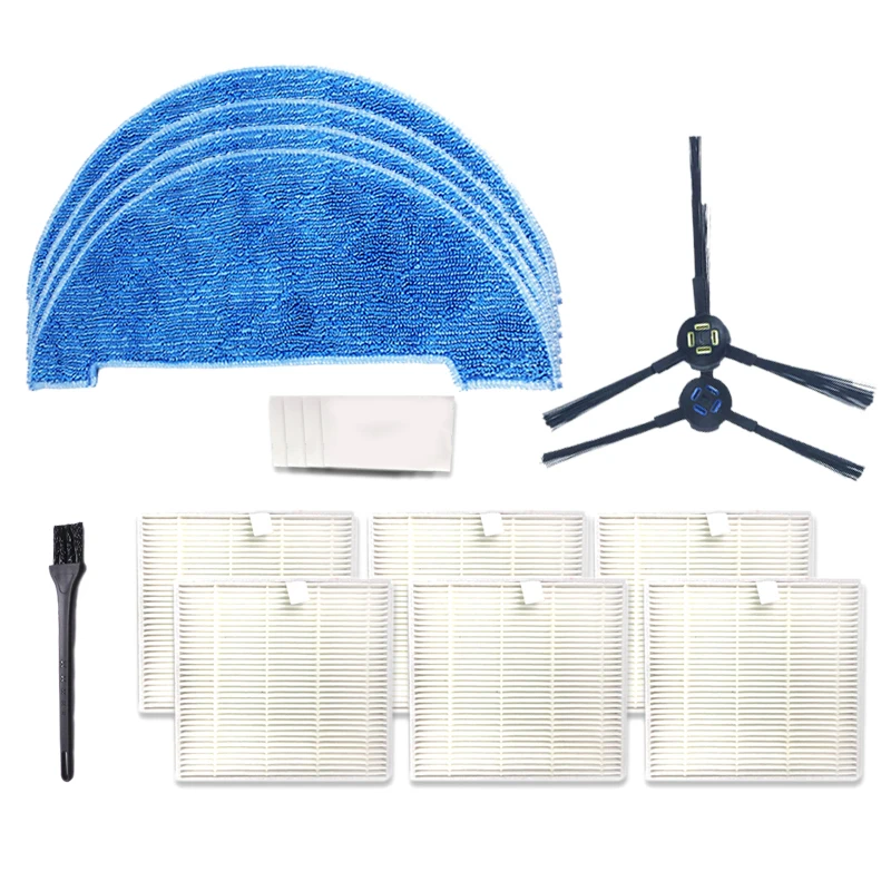 1 компл. Запчасти для робота пылесоса тканевая Швабра + боковые щетки фильтр сетка