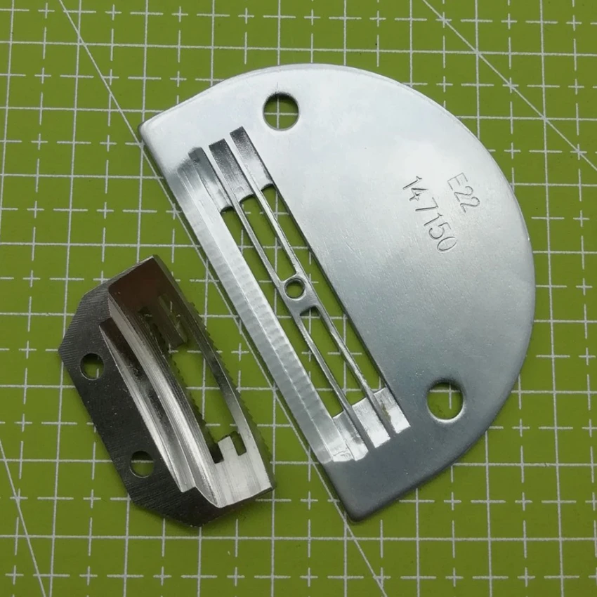 

Standard Needle Plate & Feed Dog Set For Industrial Single Needle Machines 147150LGW +149057