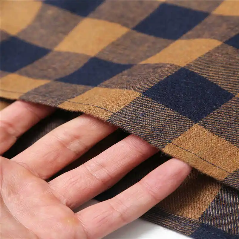 

2020 Oversized Plaid Shirt Women Long Sleeve Large Size Loose Vintage Shirts Woman Chic Front Flap Patch Irregular Long Top