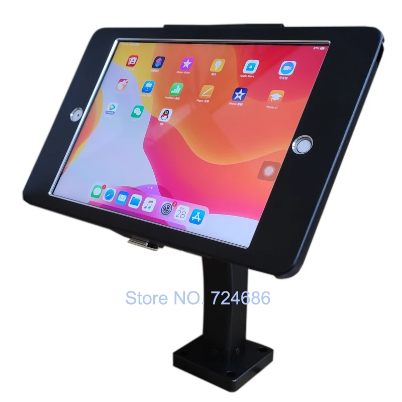 

for iPad tabletop security stand safety desktop locked mounting display kiosk holder for 9.7/10.2/10.5/10.9/11/12.9 inch Pro