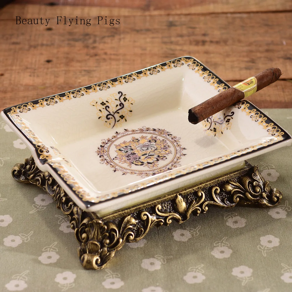 Пепельница керамическая в стиле ретро оригинальная пепельница для сигарет и