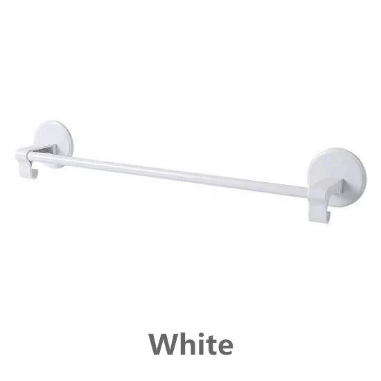 White 1 шт., нержавеющая сталь, стойка для ванной комнаты, вешалка для полотенец, держатель для ванной комнаты на полку кухонного шкафа, полка для хранения мелочей - Цвет: White