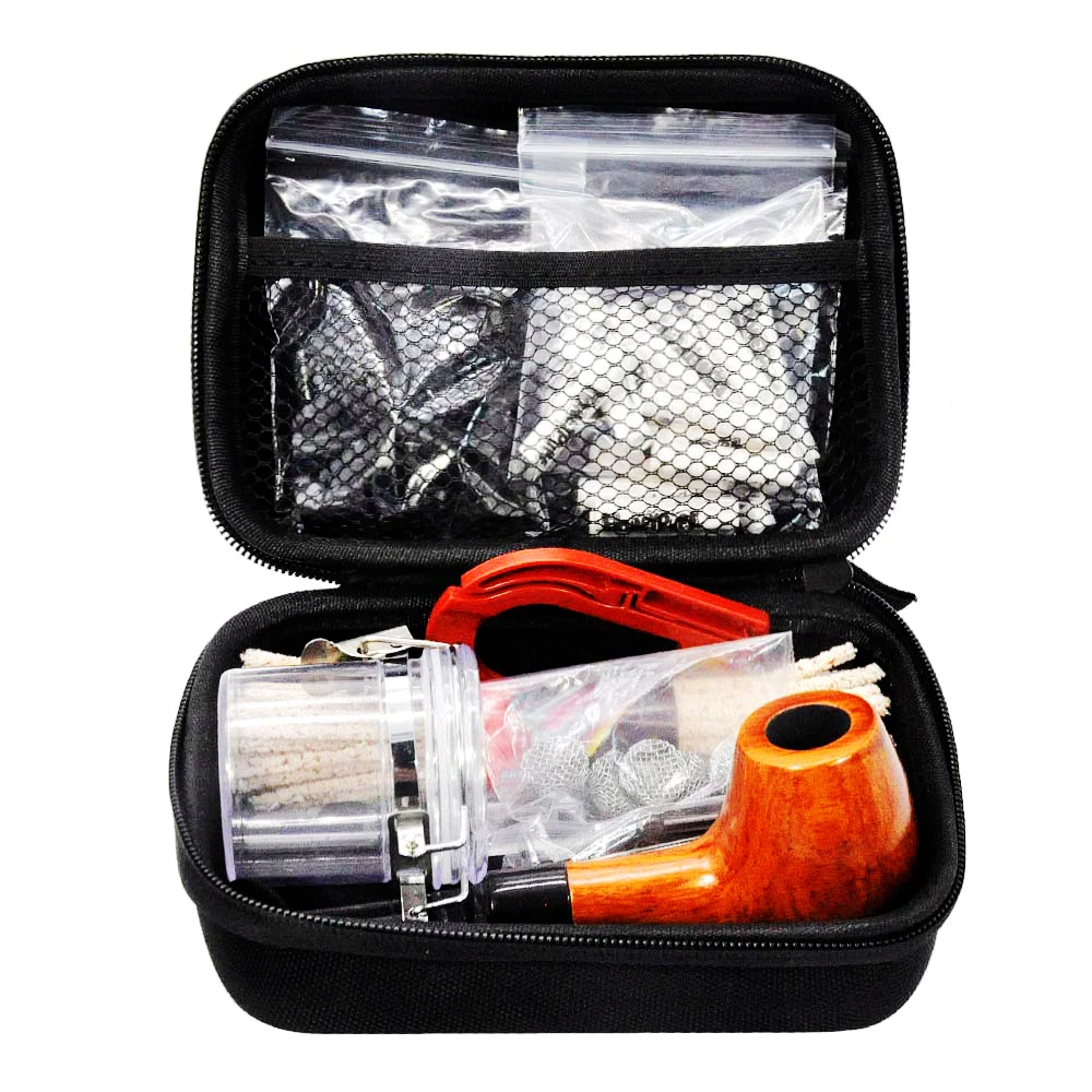 Набор мешков для табака HORNET деревянная трубка + инструменты чистки курительных