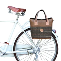 tourbon retro bicycle bag bike pannier seat bags vintage handlebar bag ladies tote handbag shoulder bags women leisure pouch