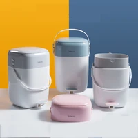 creative trash can with lid pedal household living room kitchen bedroom bathroom portable classification trash can paper basket