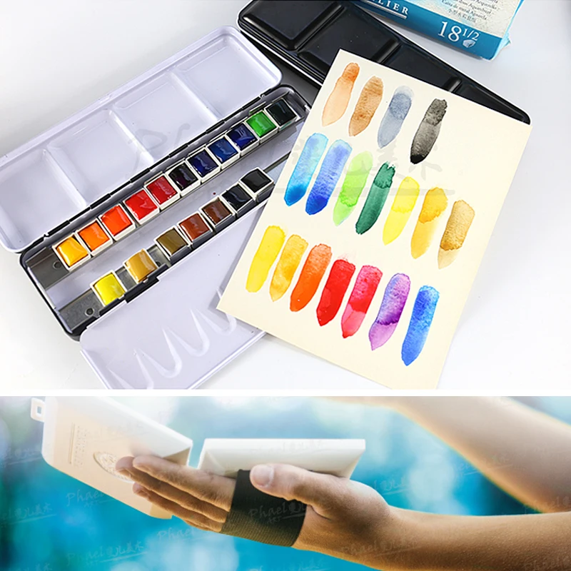 Франция Sennelier Aquarela старший художник акварельный пигмент художника Твердые