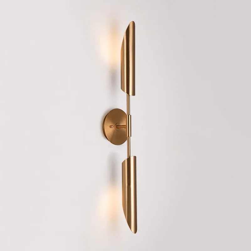 

Modern Nordic Loft Corridor Luminaire Minimalist Bronze Foyer LED Wall Lights Fixtures Bedroom Bedside Aisle Wall Lamp Sconce