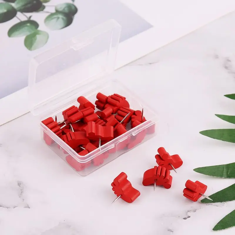 25/50pcs Foot Wooden Drawing Photo Wall Studs Cork Board Pins Thumbtack Pushpins | Канцтовары для офиса и дома
