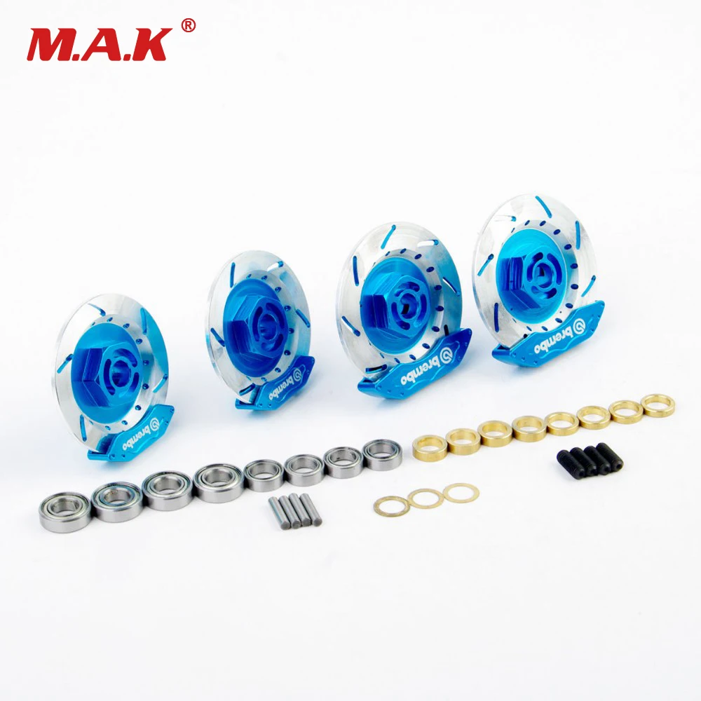 4 шт. 1/10 RC колесо из алюминиевого сплава обода тормозной диск Тормозной суппорт