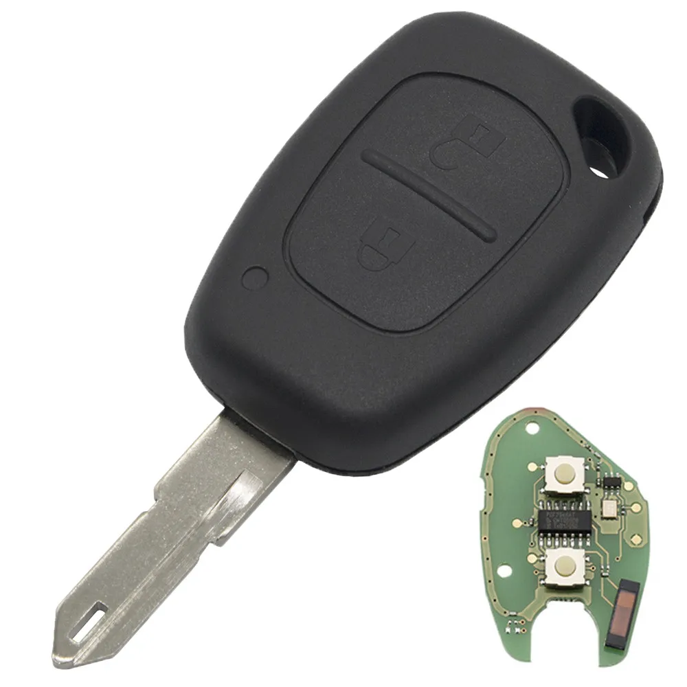 

2 Button Remote Key 433Mhz ID46 PCF7946 Chip For Vauxhall/Opel/Renault Vivaro Traffic Master Clio Scenic Movano Kangoo 2pcs/Lot