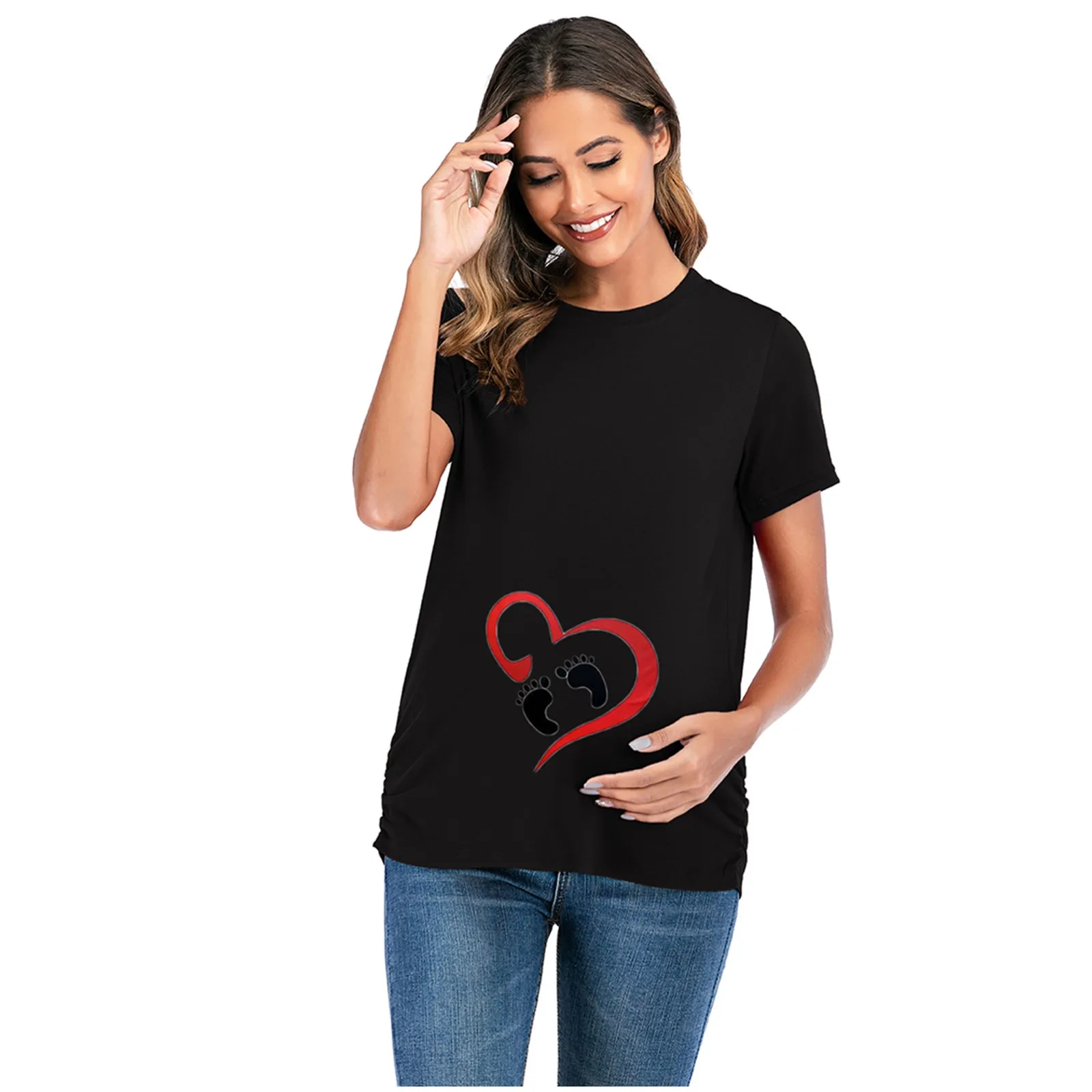 

Coming Soon 2021 Women Pregnancy T-shirt Pregnant Announcement Mama Maternity Clothing Short Sleeve Mom Clothes Graphic Tees
