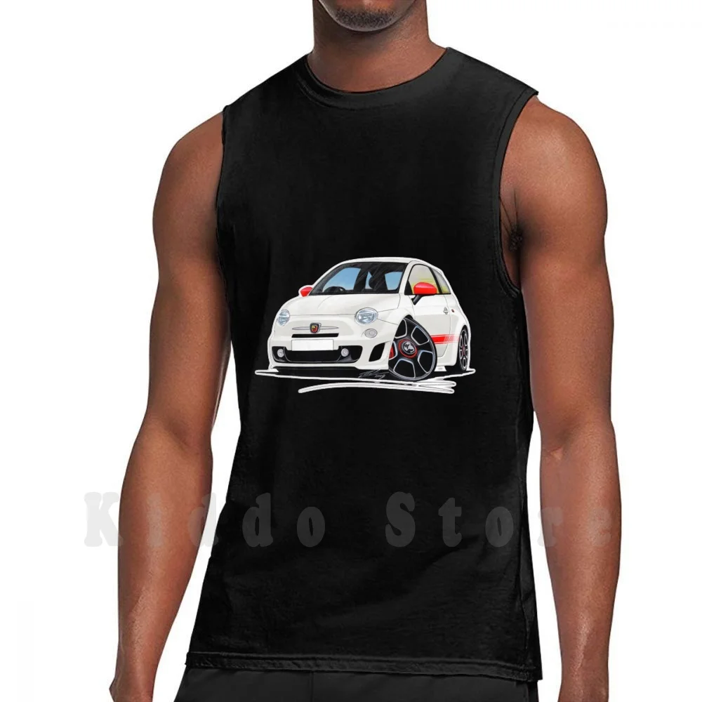 Fiat 500 белые майки Жилеты 100% хлопок 131 Abarth 695 595 2019 124 Spider A112 131|Майки| |