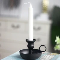 2pcs candle holder retro cone shaped metal potty table decoration portable classical home decoration candle holder artwork