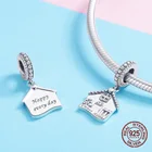 Горячая Распродажа, подлинный кулон из стерлингового серебра 925 пробы, очаровательный браслет happy home, оригинальный браслет, Очаровательные бусы, ювелирное изделие