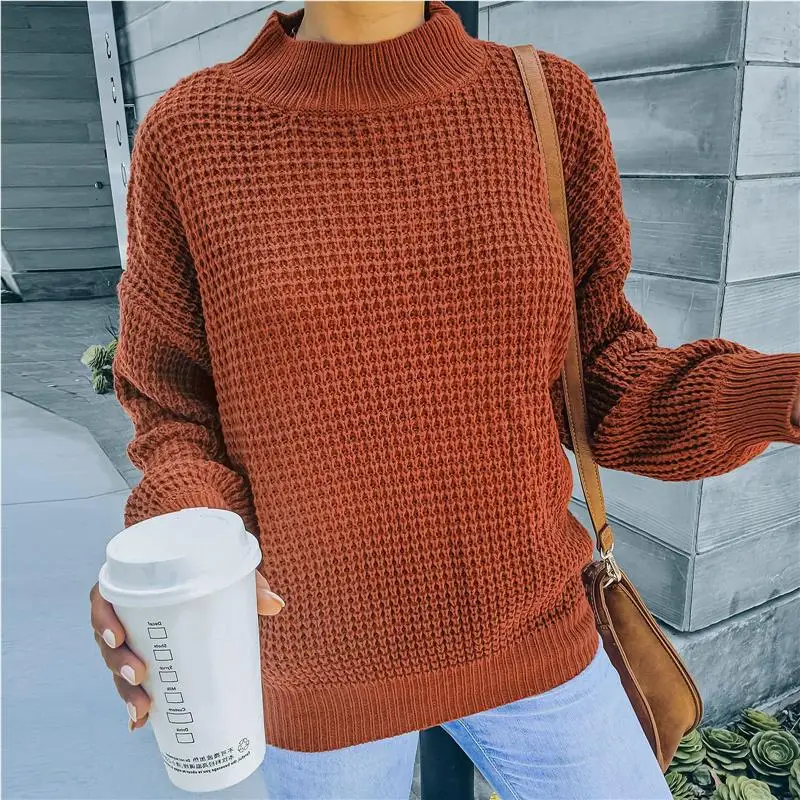 

Autumn Winter Sweaters Women Knitted Sweater Pullover Tops Long Sleeve Knitted Sweaters Knit Sweater Pull Femme Sweater Tops