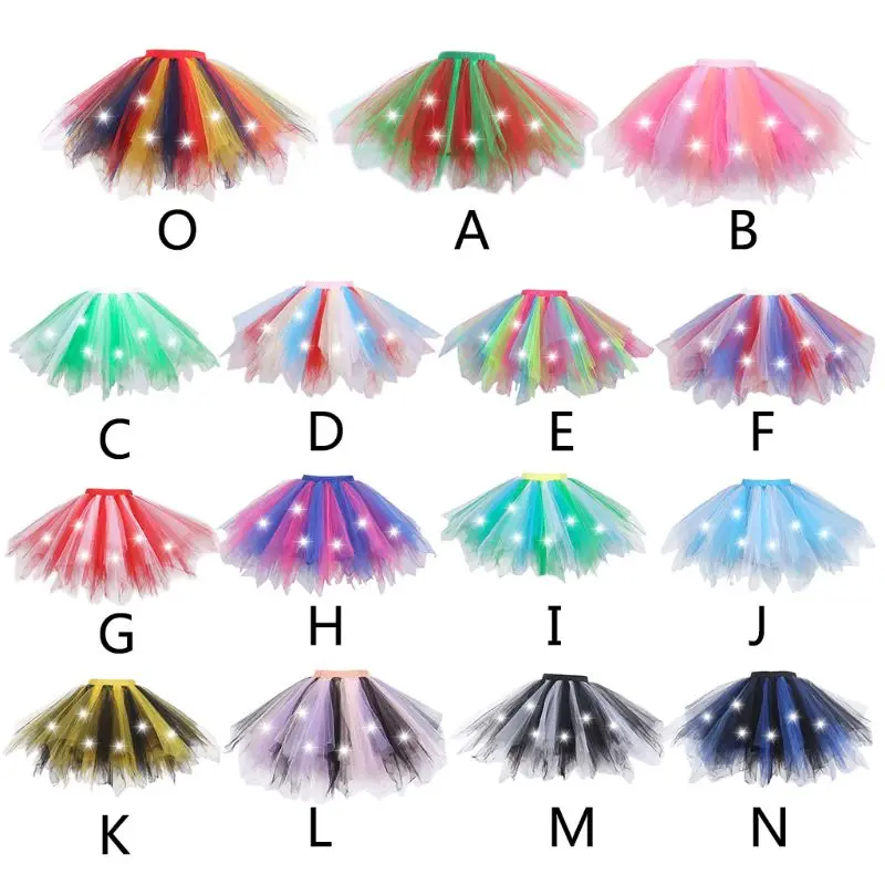 Симпатичная разноцветная юбка пачка для девочек эластичная с высокой талией