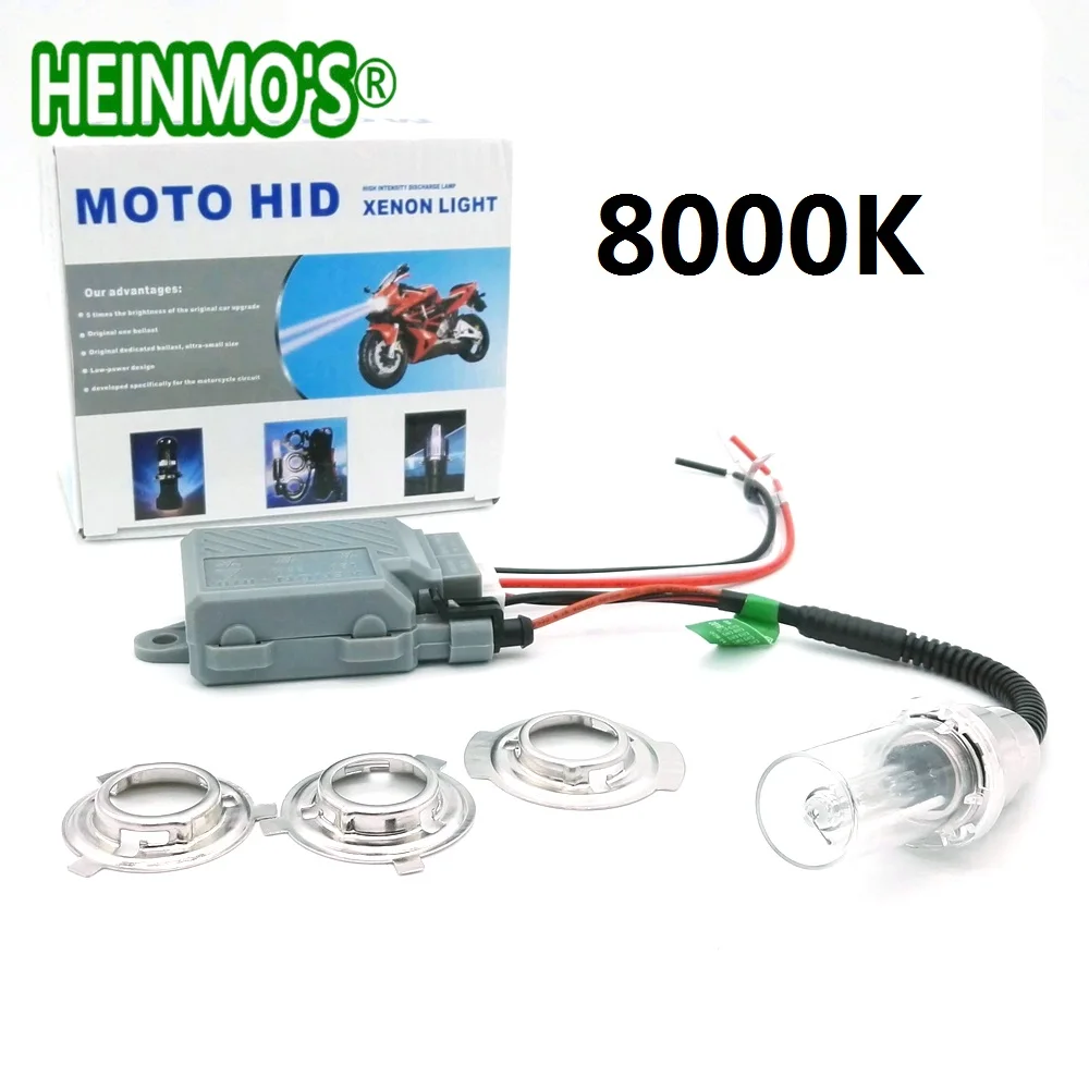 Мотоциклетный 35 Вт HID ксеноновый головной светильник H4 H6M H6 BA20D Hi/Lo фары для мотокросса лампы мото HID ксеноновая лампа моторный головной светильник - Цвет: whold set 8000k