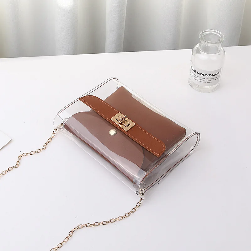 Женские сумки из ПВХ модная сумка прозрачная через плечо сумка-мессенджер