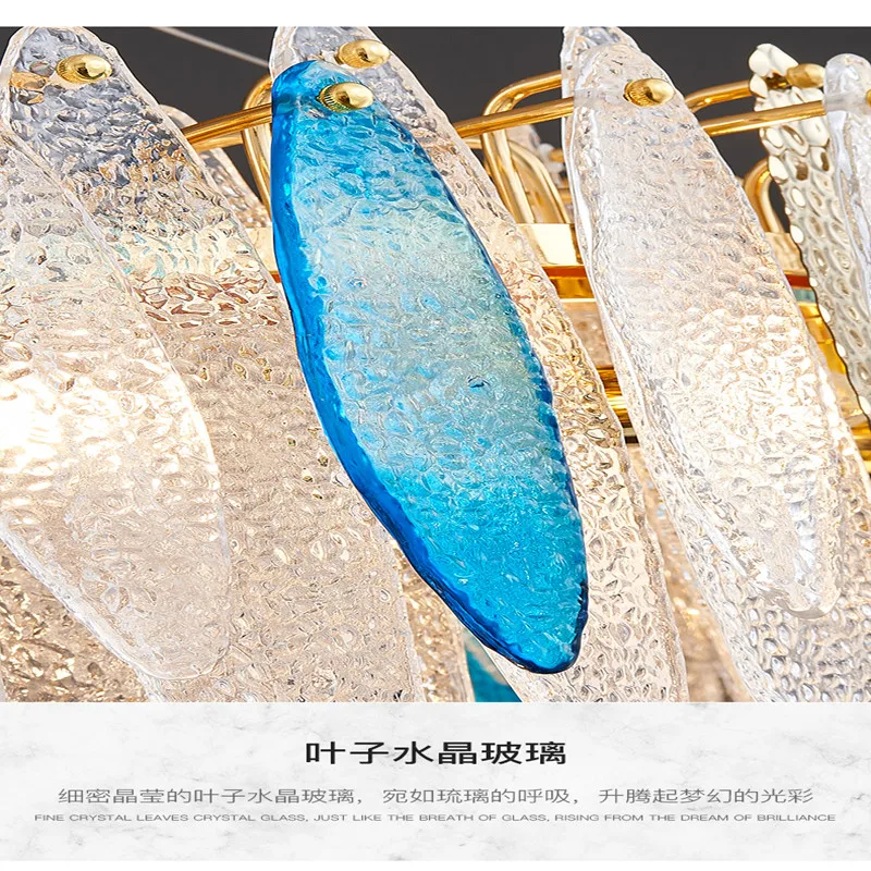 

Art Deco LED Postmodern Glass Iron Chandelier Lighting Lustre Suspension Luminaire Lampen For Dinning Room