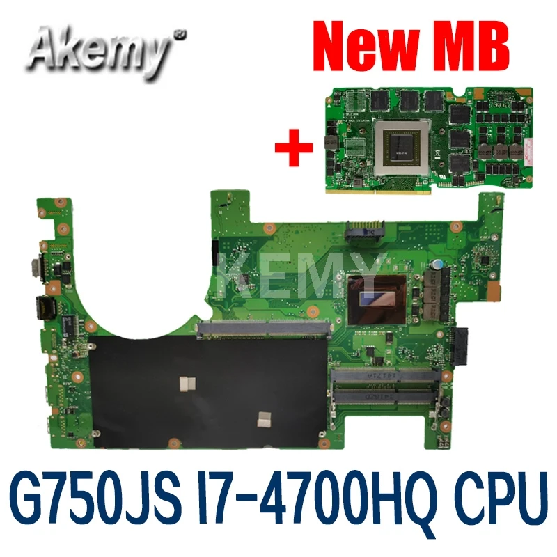 Материнская плата Akemy G750JS I7-4700HQ CPU для For Asus G750J материнская ноутбука 100%