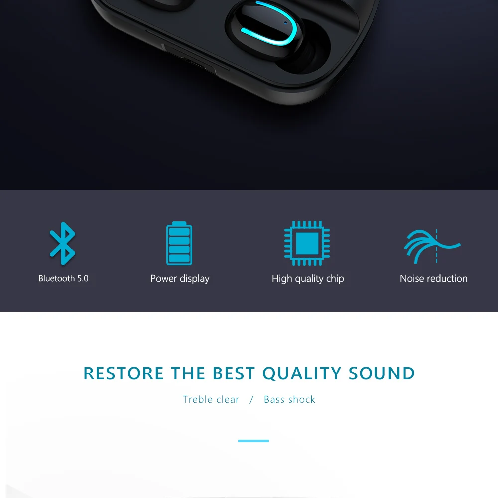 Q82 TWS беспроводные наушники 8D стерео мини Bluetooth наушники 5,0 с двойным микрофоном спортивные водонепроницаемые наушники гарнитура для автоматического сопряжения