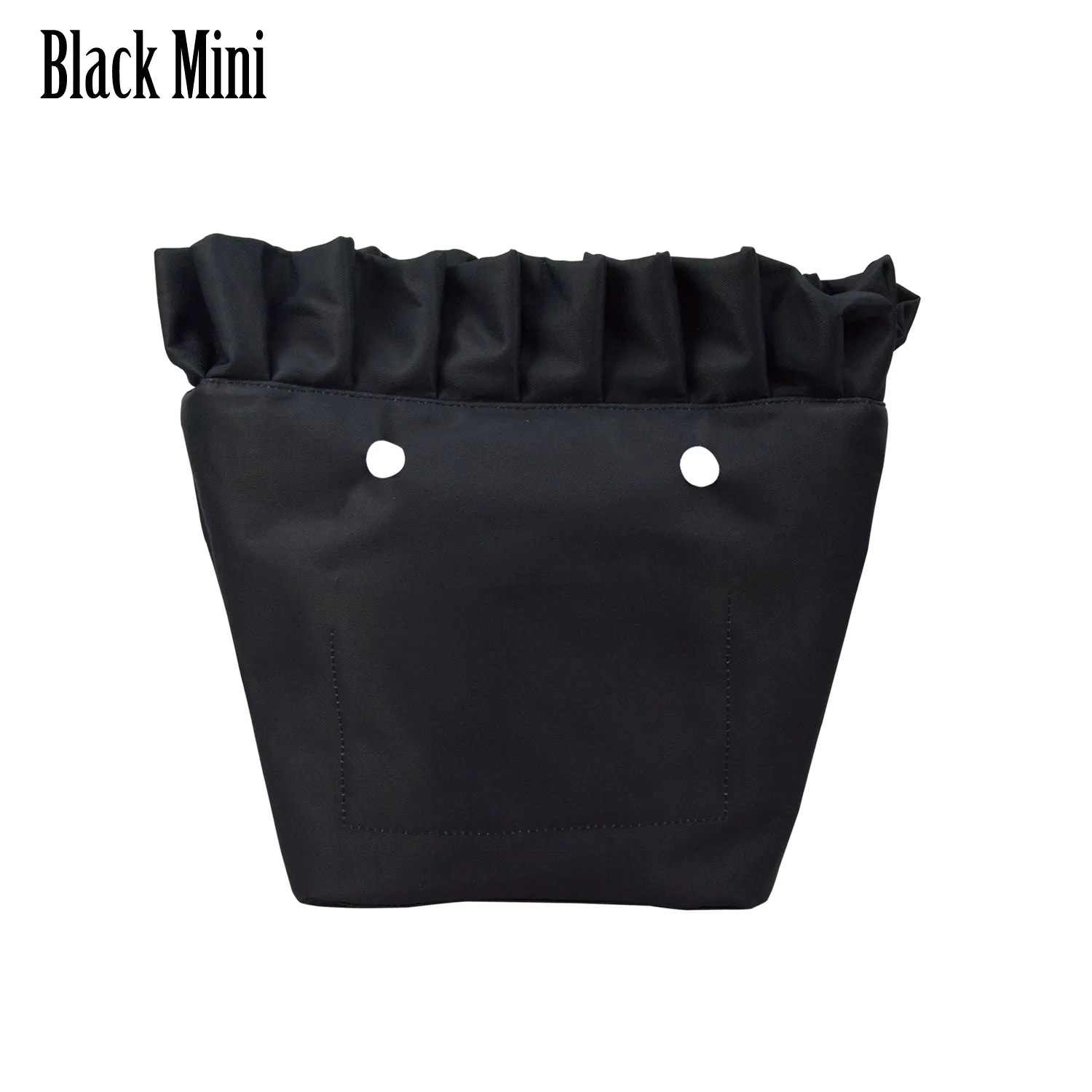 black mini Huntfun новая гофрированная плиссированная Ткань водонепроницаемая внутренняя подкладка вставка карман на молнии для классического мини Obag внутренний карман для O сумки - Цвет: black mini