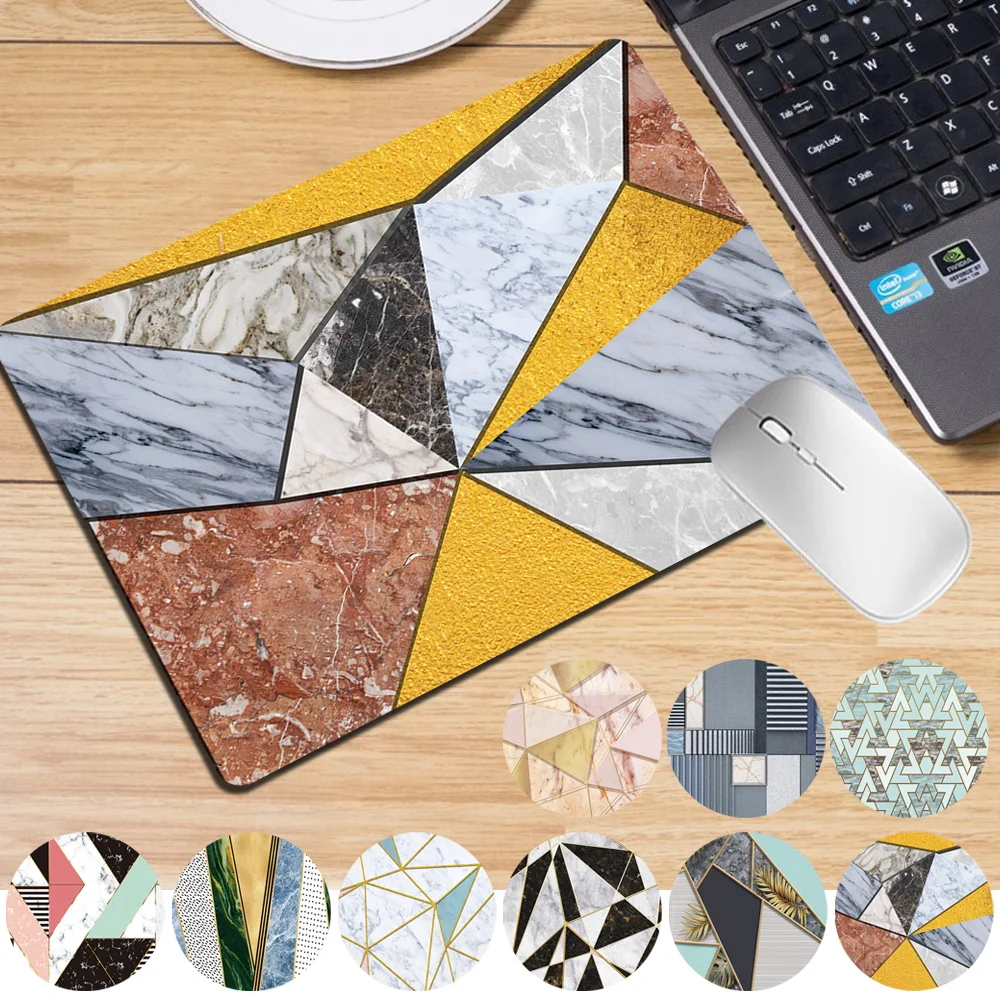 Computer Mousepad Antiskid Gaming Mouse Pad Antiskid PU Leather 25x21cm Universal Laptop/Desktop PC Mouse Mat for Office Home