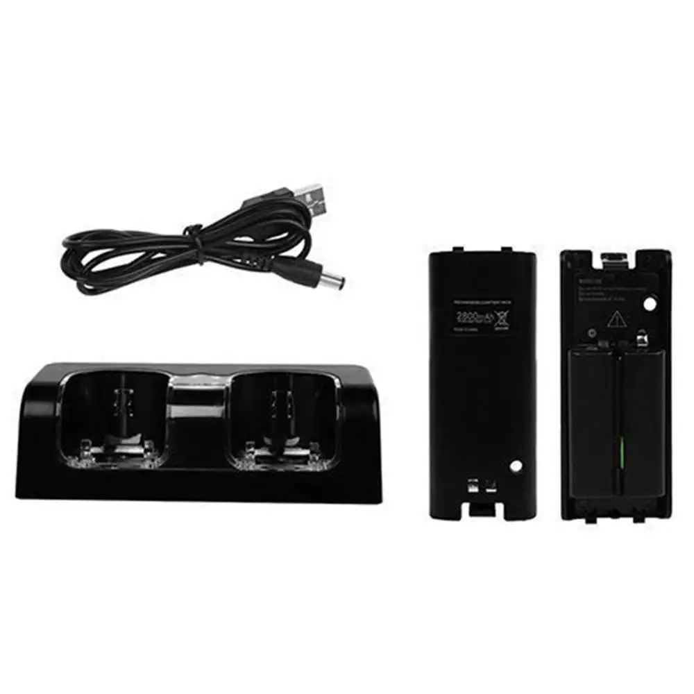 Лидер продаж 2021 зарядная док станция для пульта Nintendo WII + 2 аккумулятора игровые