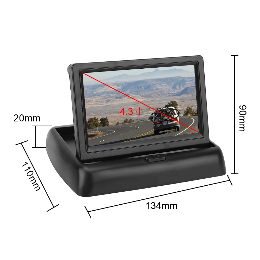 

4.3" inch Foldable TFT LCD Rearview Monitor Universal Car Rear View Monitors Reversing Parking System Kit