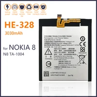 100 real 3300mah he328 he 328 battery for nokia 8 ta 1004 n8 smart phone high quality battery with tracking number